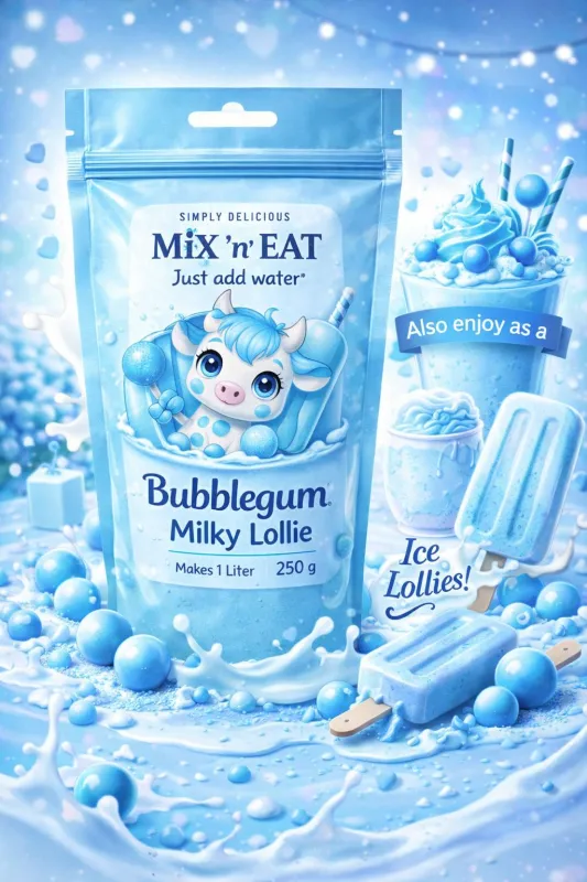 Mix n Eat Bubblegum Milky Lollie
